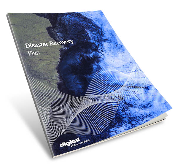 a brochure that says "Disaster Recovery Plan